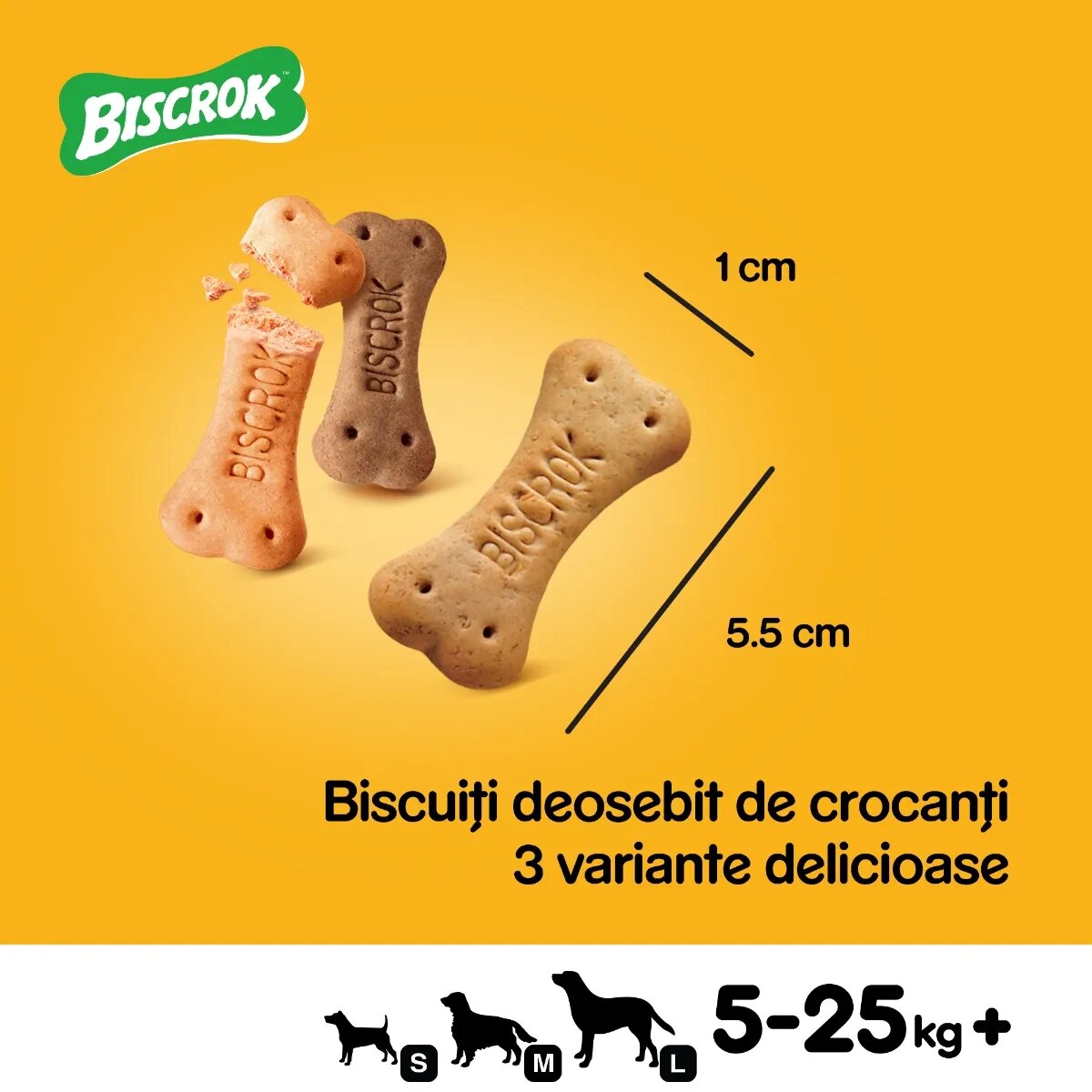 PEDIGREE Biscrok Multi Mix recompense câini biscuiți Pui Vită și Miel 500g