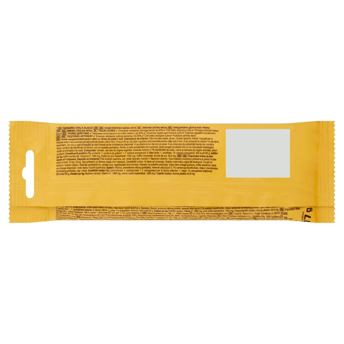 PEDIGREE DentaStix Daily Oral Care recompense câini talie medie batoane 3buc