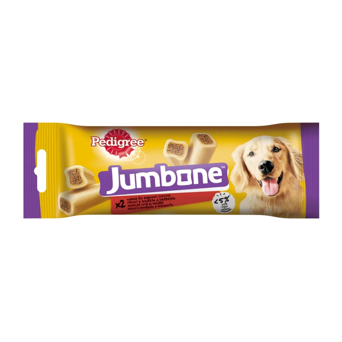 PEDIGREE Jumbone Medium recompense câini Vită și Pasăre batoane 2 buc 180g