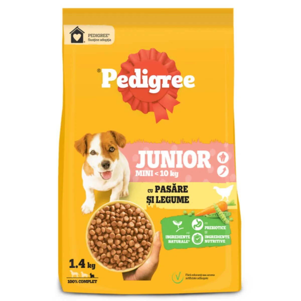 PEDIGREE Junior Mini XS-S Pasăre și Legume hrană uscată câini junior 1.4kg