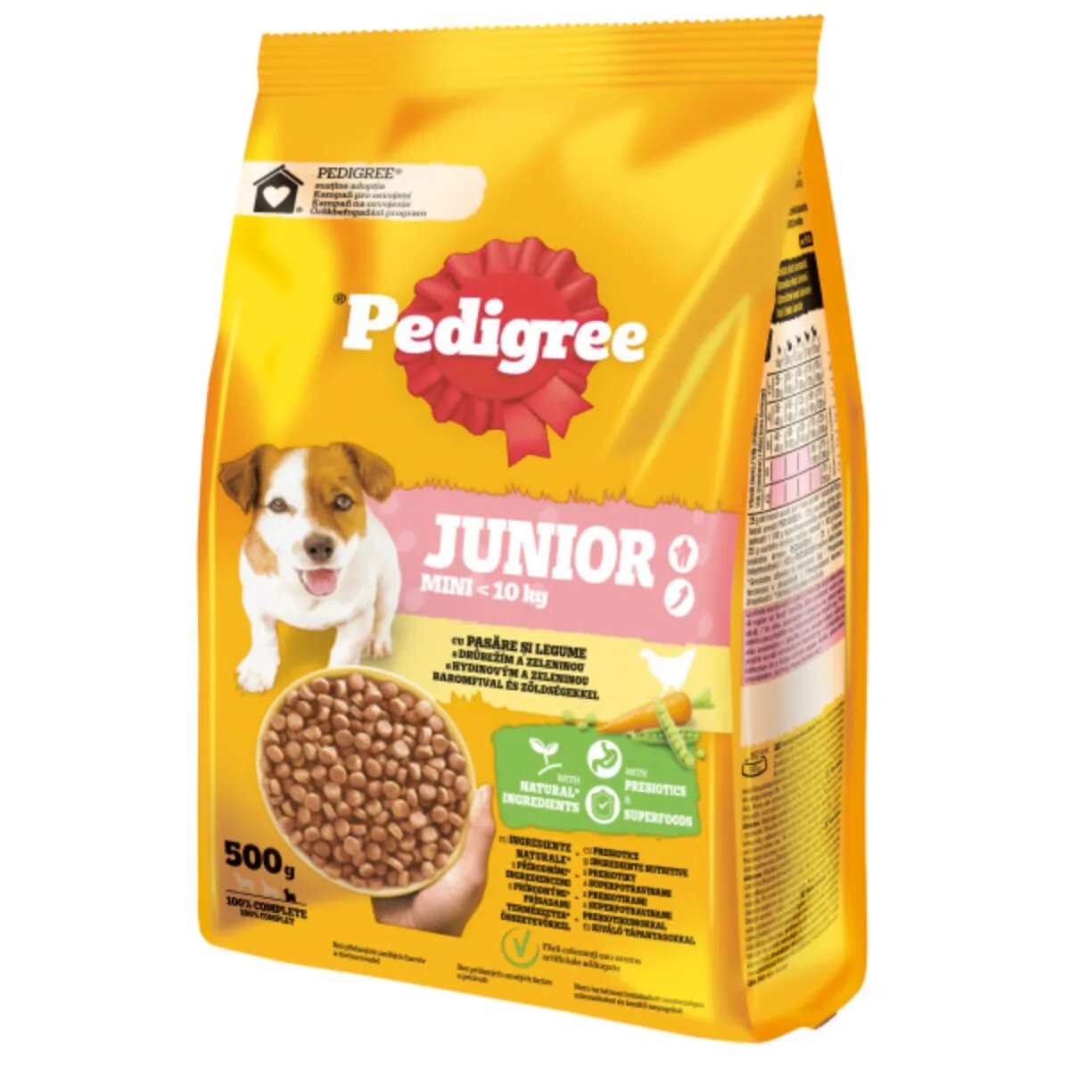 PEDIGREE Junior Mini XS-S Pasăre și Legume hrană uscată câini junior 500g