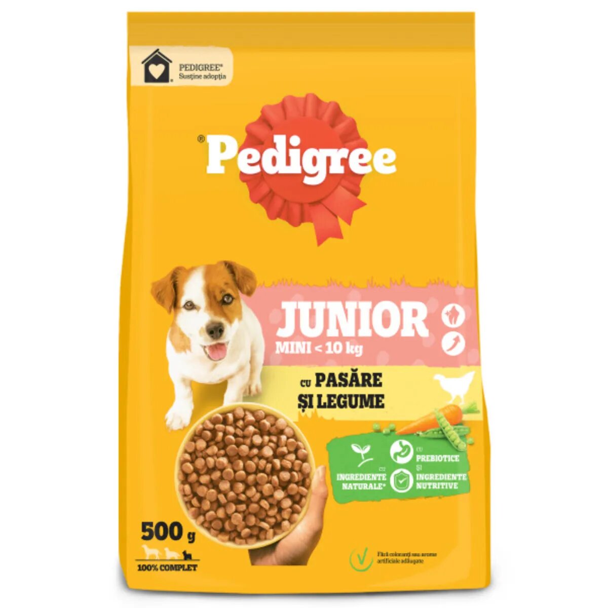 PEDIGREE Junior Mini XS-S Pasăre și Legume hrană uscată câini junior 500g