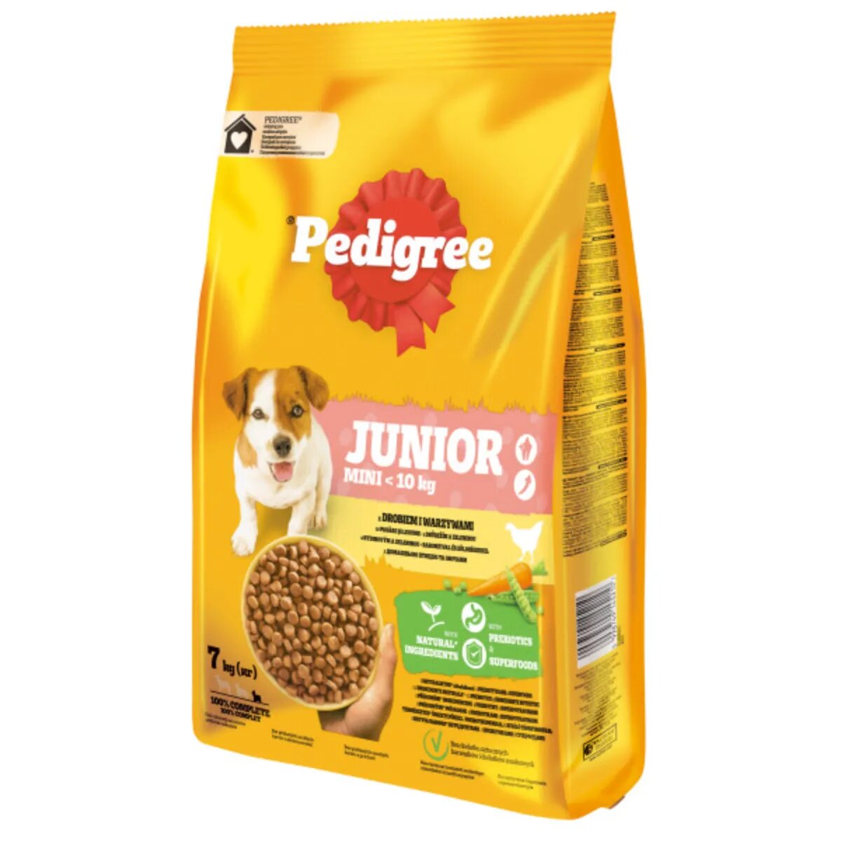 PEDIGREE Junior Mini XS-S Pasăre și Legume hrană uscată câini junior 7kg
