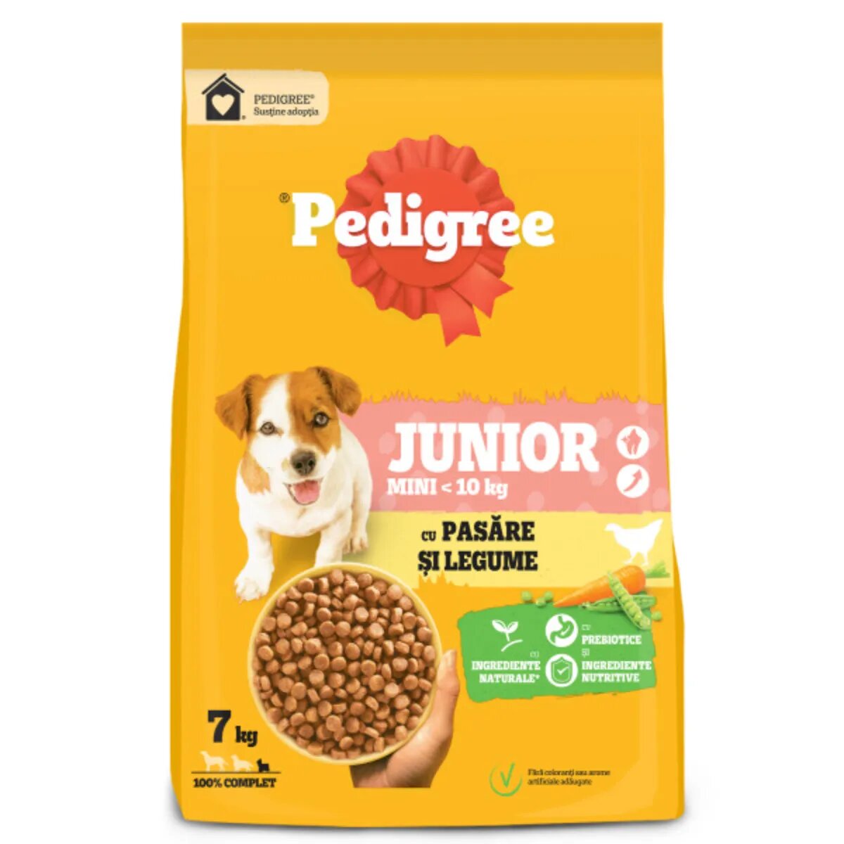 PEDIGREE Junior Mini XS-S Pasăre și Legume hrană uscată câini junior 7kg