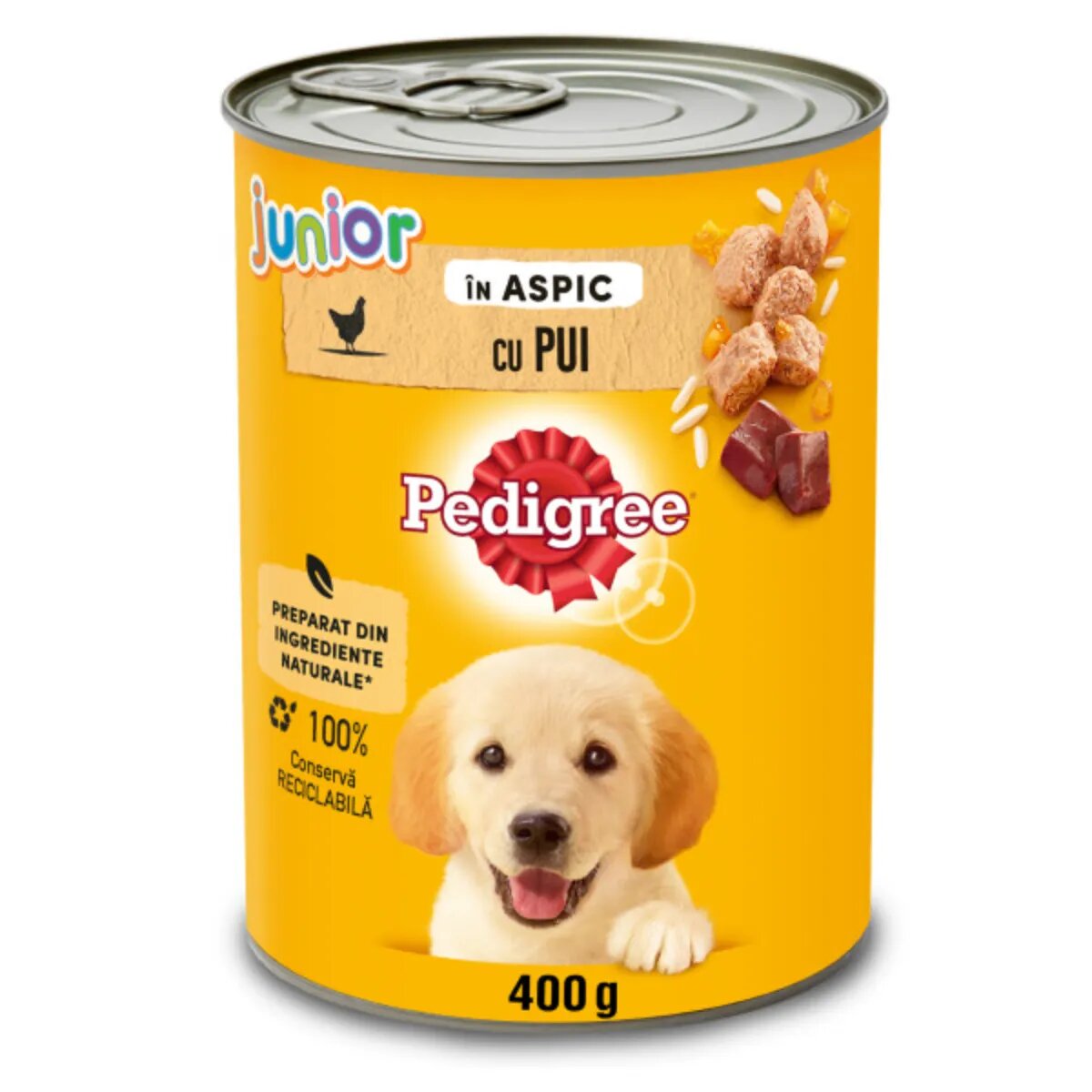 PEDIGREE Junior XS-XL Pui conservă hrană umedă câini junior (în aspic) 400g