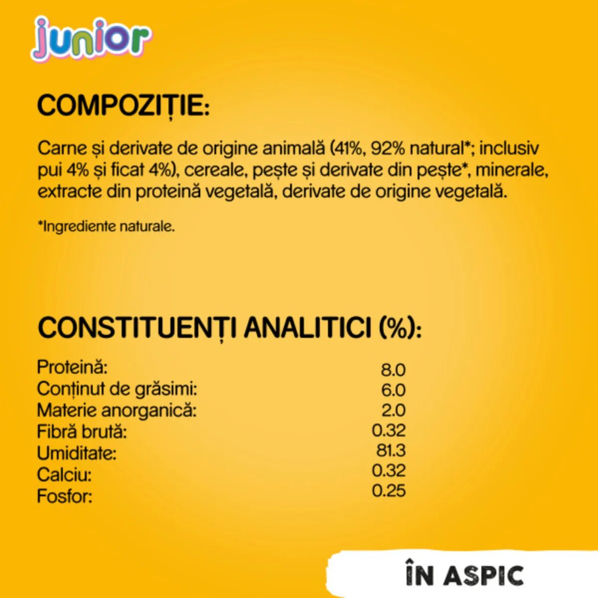 PEDIGREE Junior XS-XL Pui conservă hrană umedă câini junior (în aspic) bax 400g x 24buc