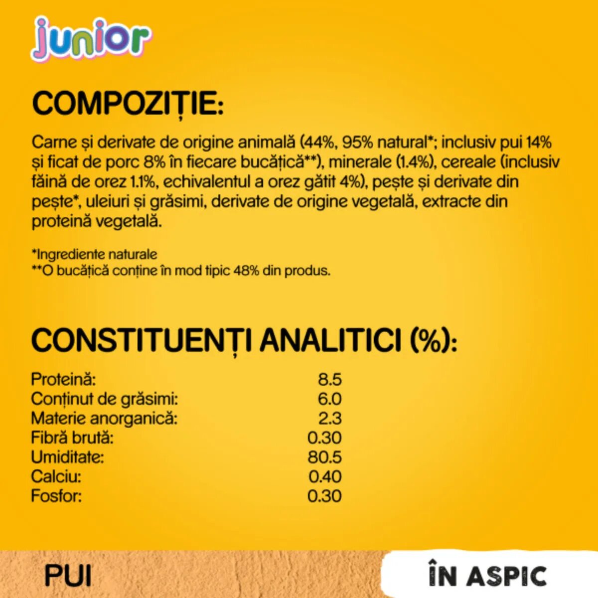 PEDIGREE Junior XS-XL Pui plic hrană umedă câini junior (în aspic) bax 100g x 24buc