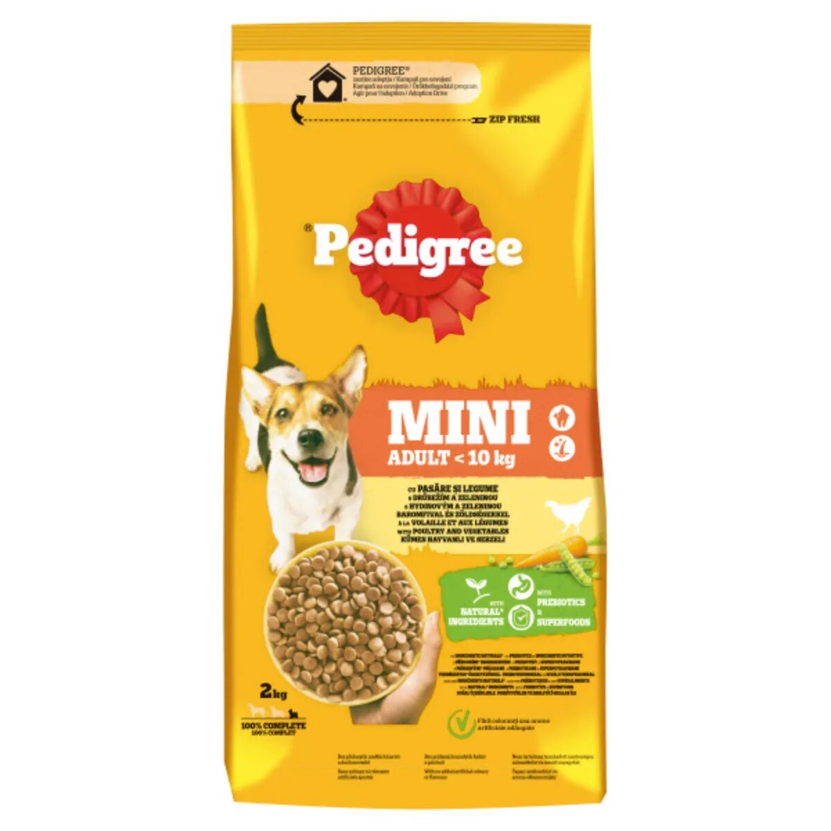 PEDIGREE Mini Adult XS-S Pasăre și Legume hrană uscată câini 2kg