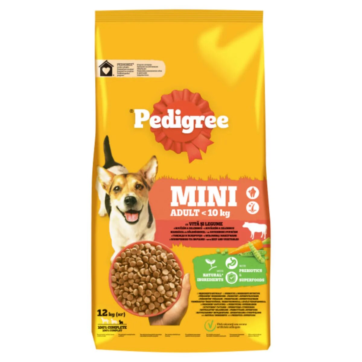 PEDIGREE Mini Adult XS-S Vită și Legume hrană uscată câini 12kg