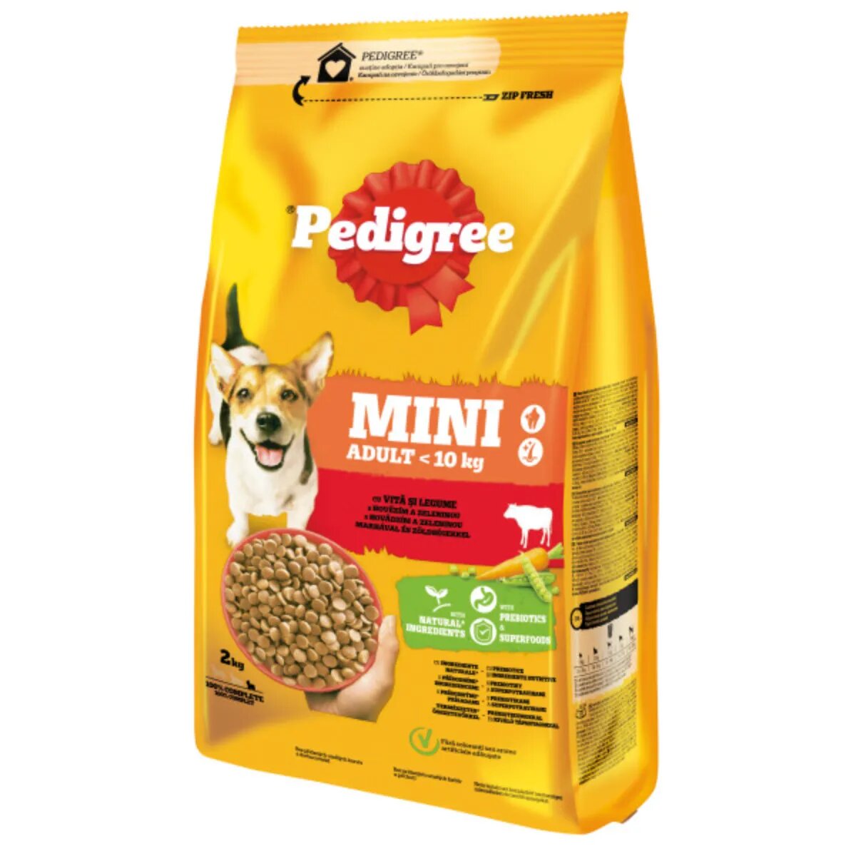 PEDIGREE Mini Adult XS-S Vită și Legume hrană uscată câini 2kg