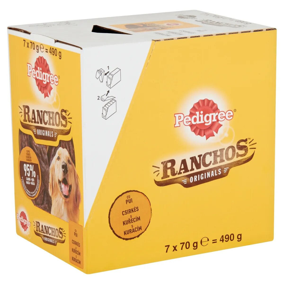 PEDIGREE Ranchos recompense câini fâșii uscate Pui 70g