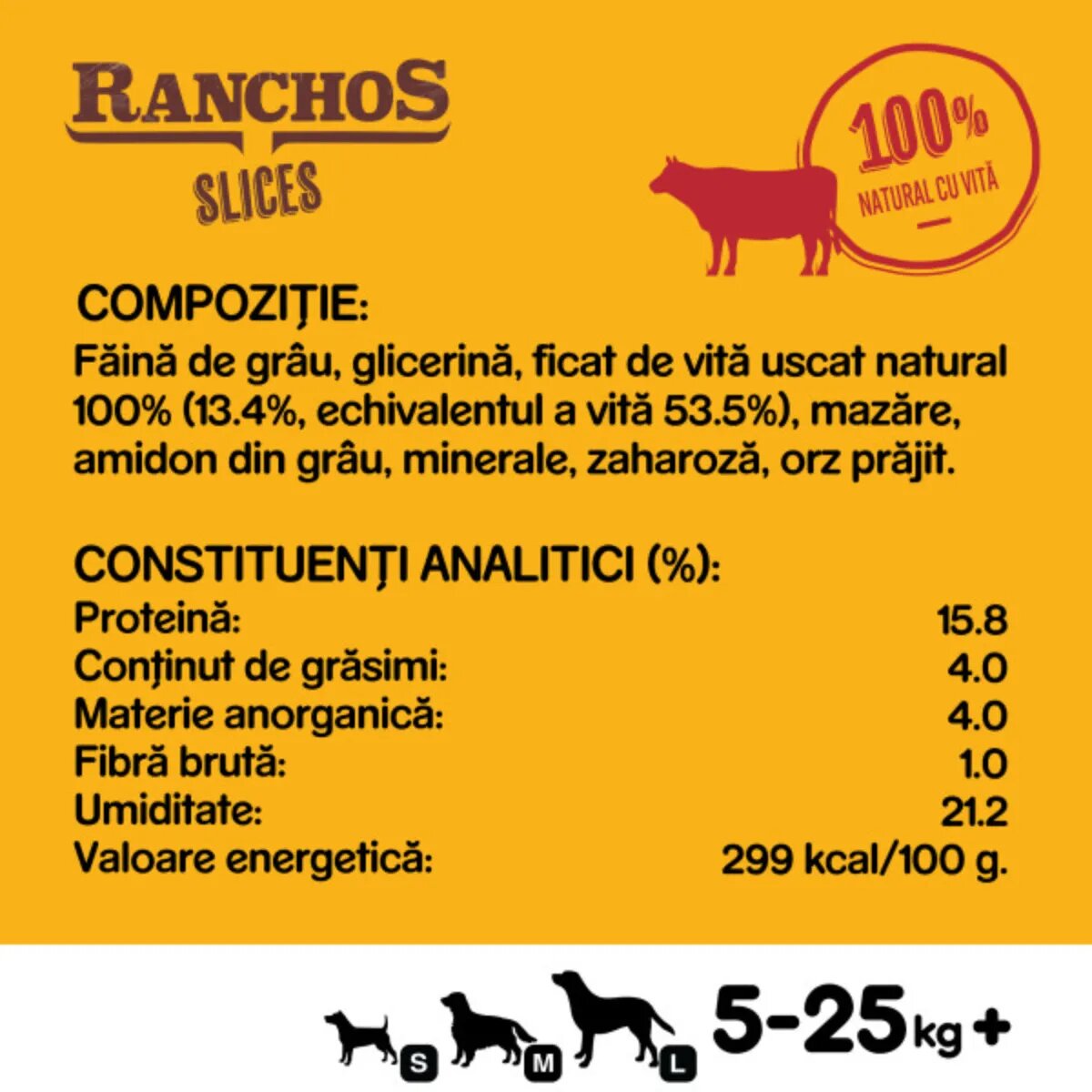 PEDIGREE Ranchos Slices XS-XL Vită punguță recompense câini 60g