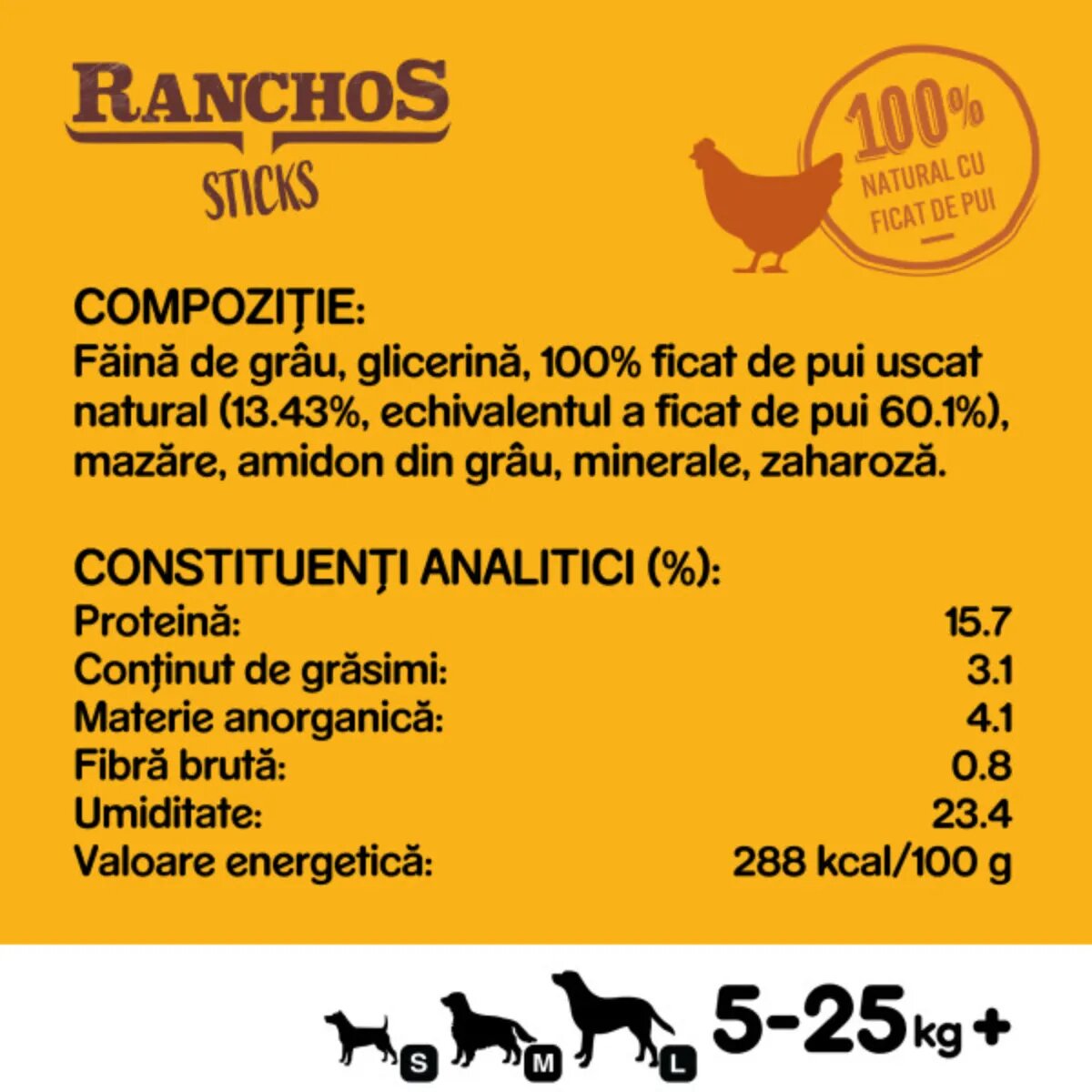 PEDIGREE Ranchos Sticks XS-XL Pui punguță recompense câini 60g