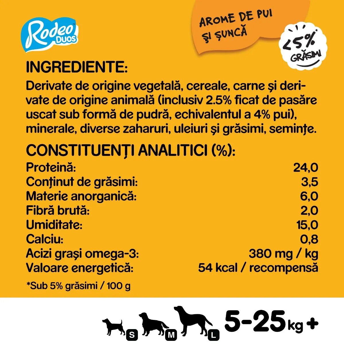 PEDIGREE Rodeo Duos recompense câini batoane Pui și Bacon 7buc