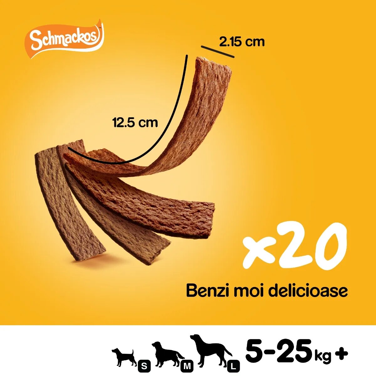 PEDIGREE Schmackos Multi Mix recompense câini benzi moi carne 20buc