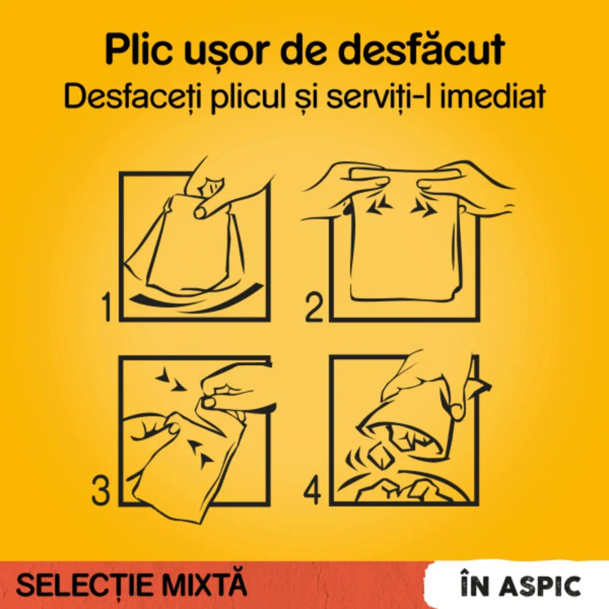 PEDIGREE Selectie Mixtă XS-XL Vită și Pasăre plic hrană umedă câini (în aspic) multipack 100g x 4buc