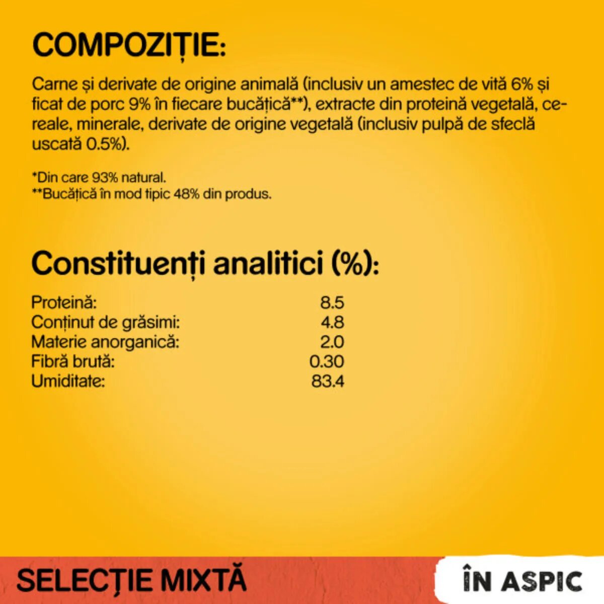 PEDIGREE Selectie Mixtă XS-XL Vită și Pasăre plic hrană umedă câini (în aspic) multipack 100g x 4buc