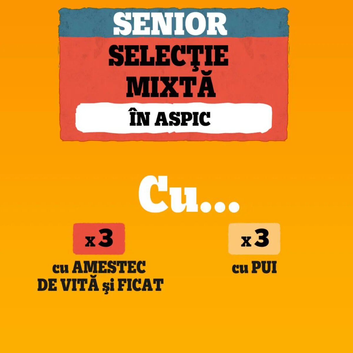 PEDIGREE Senior Mix XS-M Vită și Pui plic hrană umedă câini senior (în aspic) multipack 100g x 4buc
