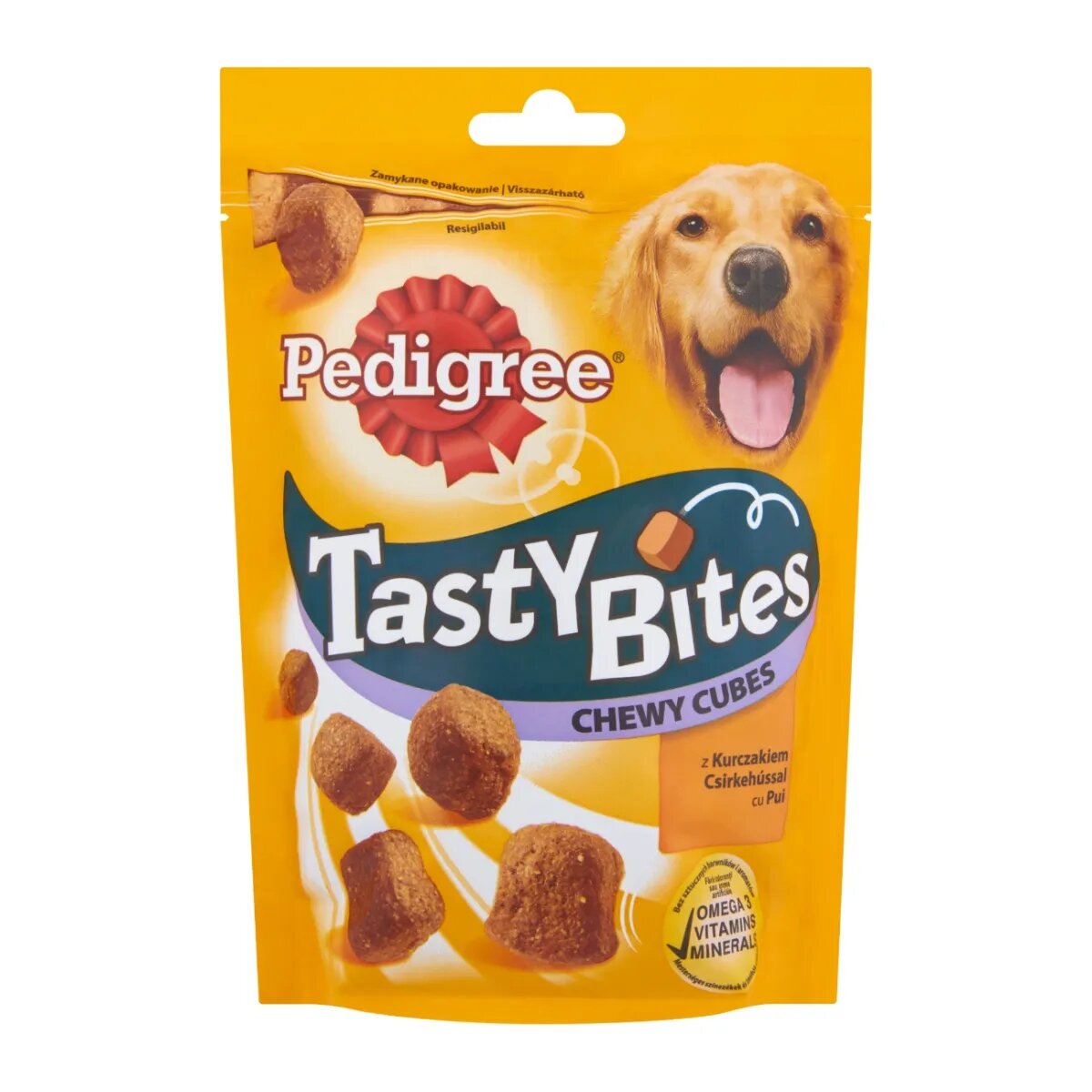 PEDIGREE Tasty Bites recompense câini cubulețe cu branză 130g