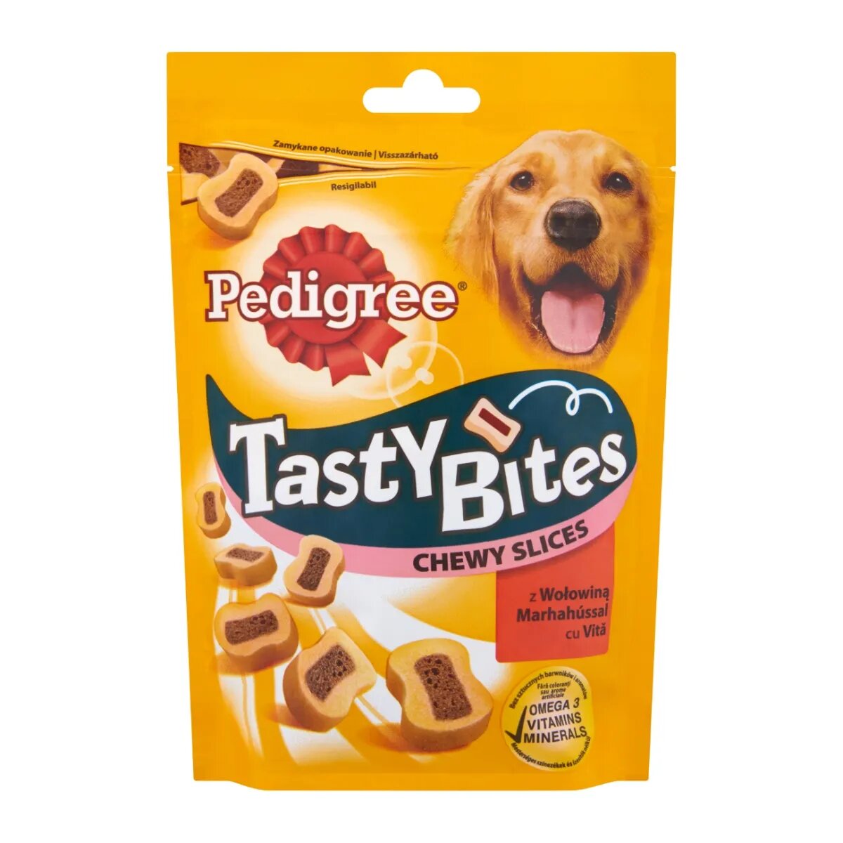 PEDIGREE Tasty Bites recompense câini feliuțe cu branză 155g