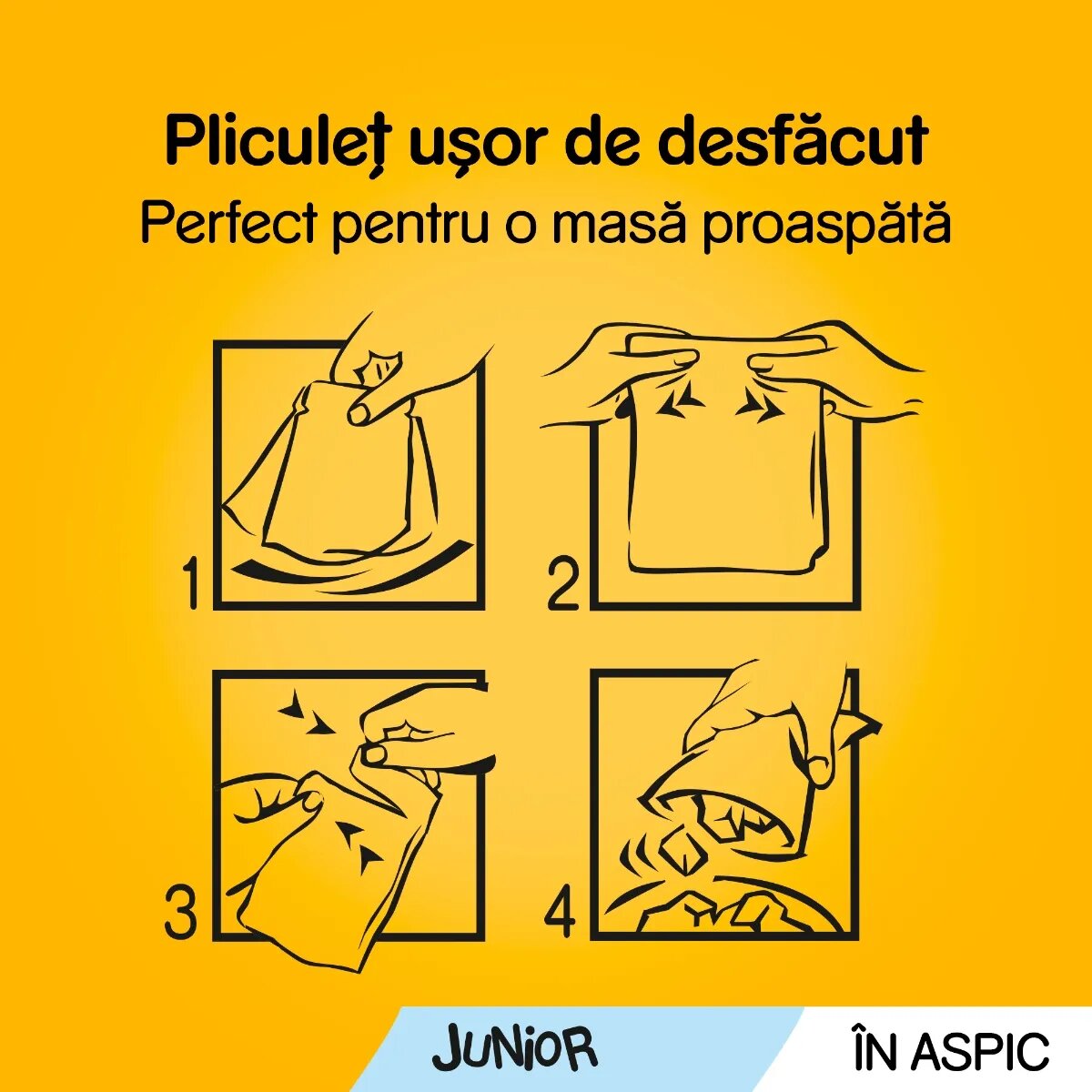 PEDIGREE Vital Protection Junior Multipack 4 arome pachet mixt plic hrană umedă câini junior (în aspic) 100g x 12