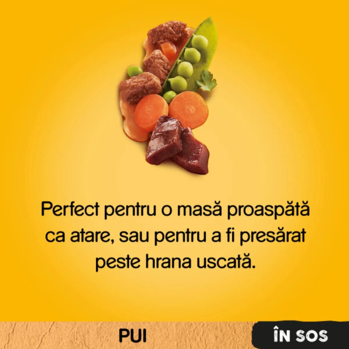 PEDIGREE XS-XL Pui și Legume plic hrană umedă câini (în sos) bax 100g x 24buc
