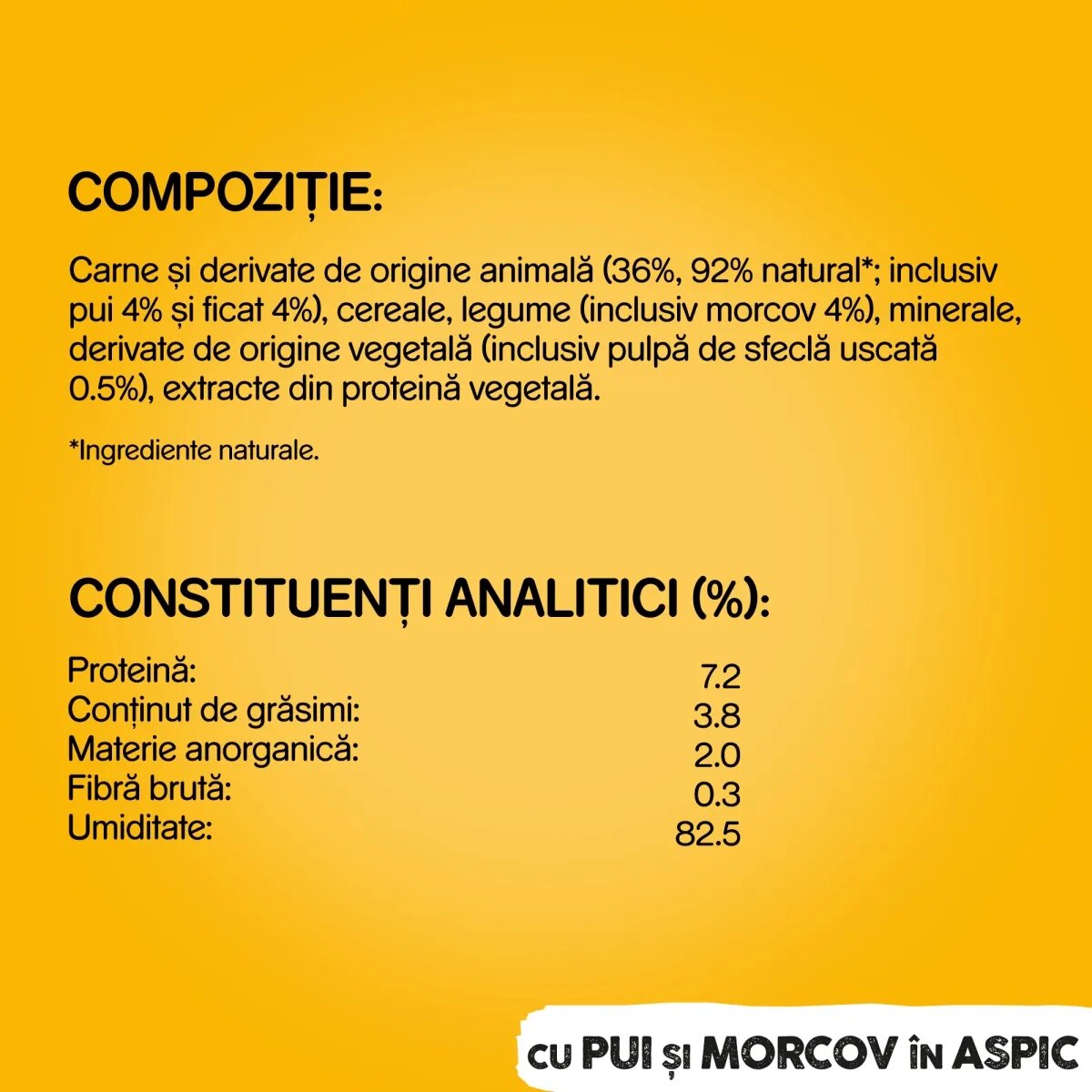 PEDIGREE XS-XL Pui și Morcov conservă hrană umedă câini (în aspic) 1200g