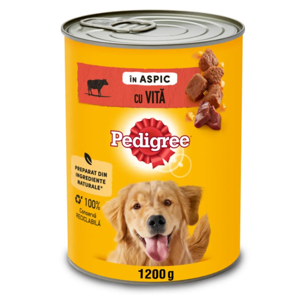 PEDIGREE XS-XL Vită și Pasăre conservă hrană umedă câini (în aspic) 1.2kg