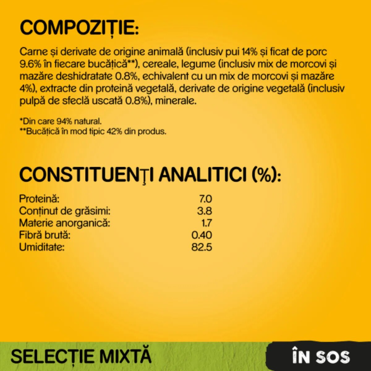 PEDIGREE XS-XL Vită și Pasăre plic hrană umedă câini (în sos) bax 400g x 13buc