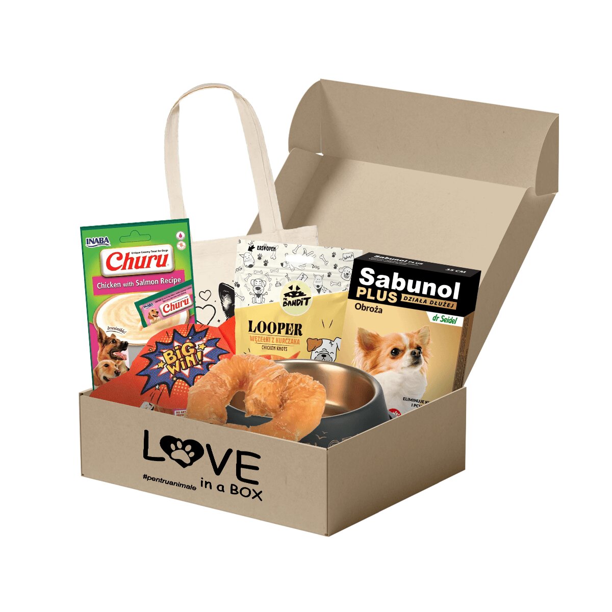 pentruanimale Love in a Box pentru Cainele Tau de Talie Mica Editie Limitata "Luna Iubirii"