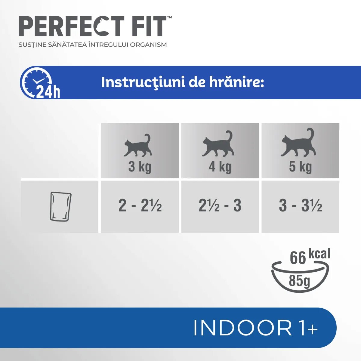 PERFECT FIT Cat Indoor 1+ Pui Somon plic hrană umedă pisici (în sos) multipack 85g x 4buc
