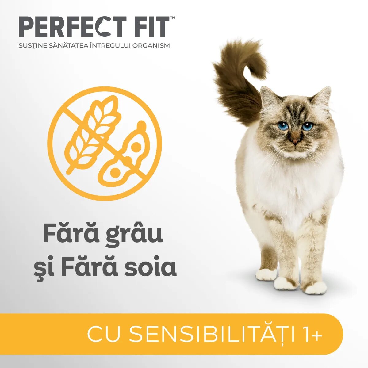 PERFECT FIT Cat Sensitive 1+ Pui plic hrană umedă pisici sistem digestiv (în sos) bax 85g x 24buc