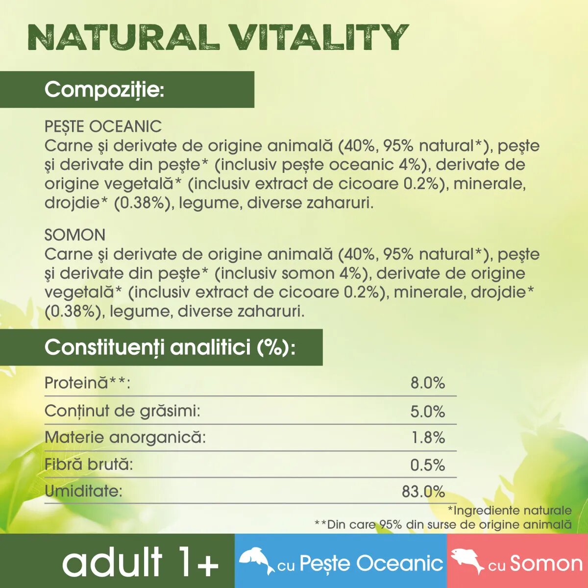PERFECT FIT Natural Vitality Somon și Pește plic hrană umedă fără cereale pisici (în sos) multipack 50g x 6buc