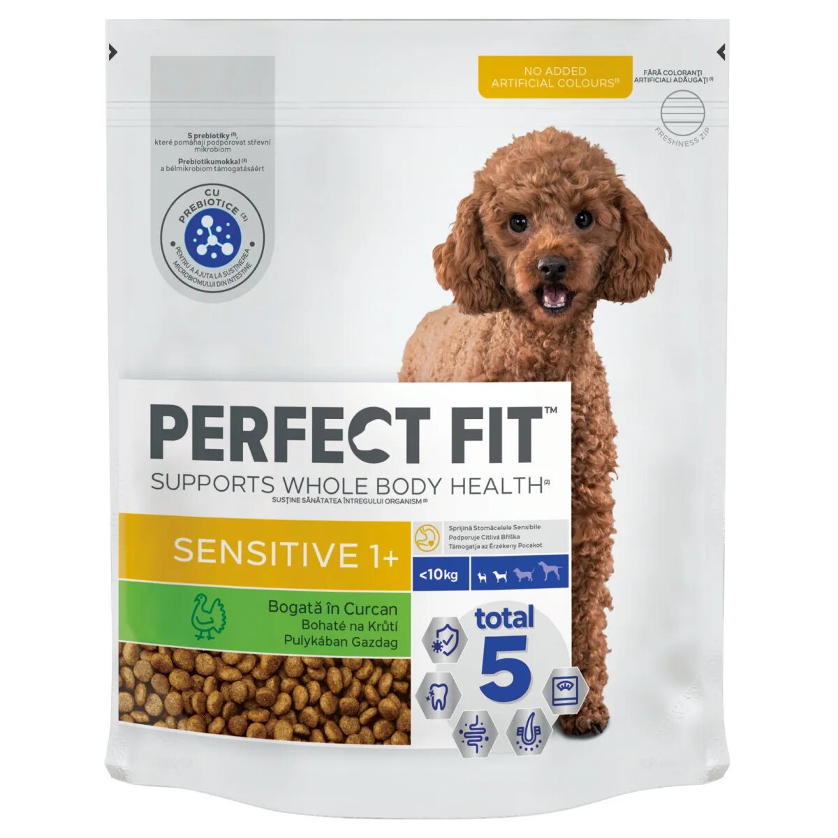 PERFECT FIT Sensitive 1+ XS-S Curcan hrană uscată câini sistem digestiv 1.4kg