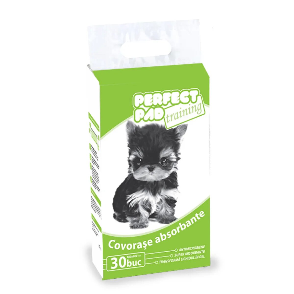 Perfect Pad Training covorașe absorbante câini cu benzi adezive antimicrobian 60x60cm 30buc