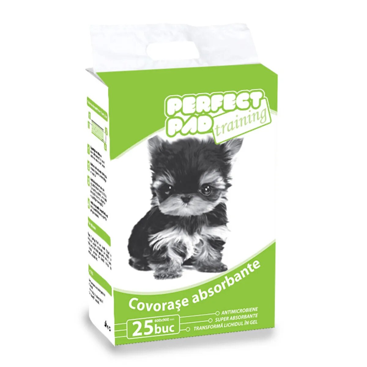 Perfect Pad Training covorașe absorbante câini cu benzi adezive antimicrobian 60x90cm 25buc