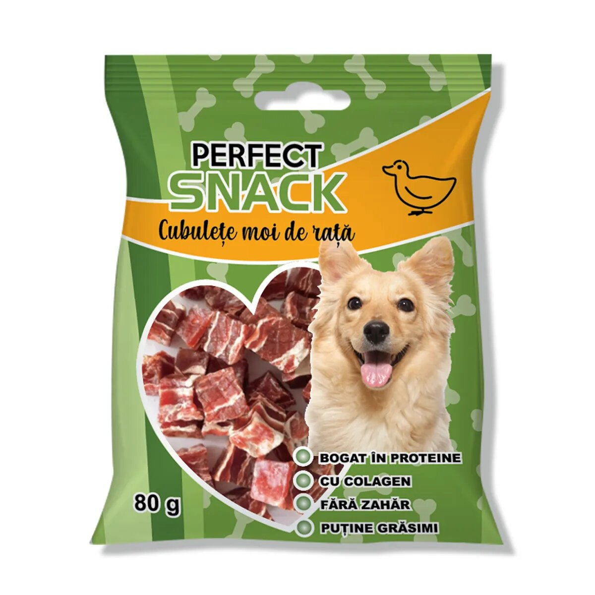Perfect Snack Cubulete Moi XS-XL Rață punguță recompense câini 80g