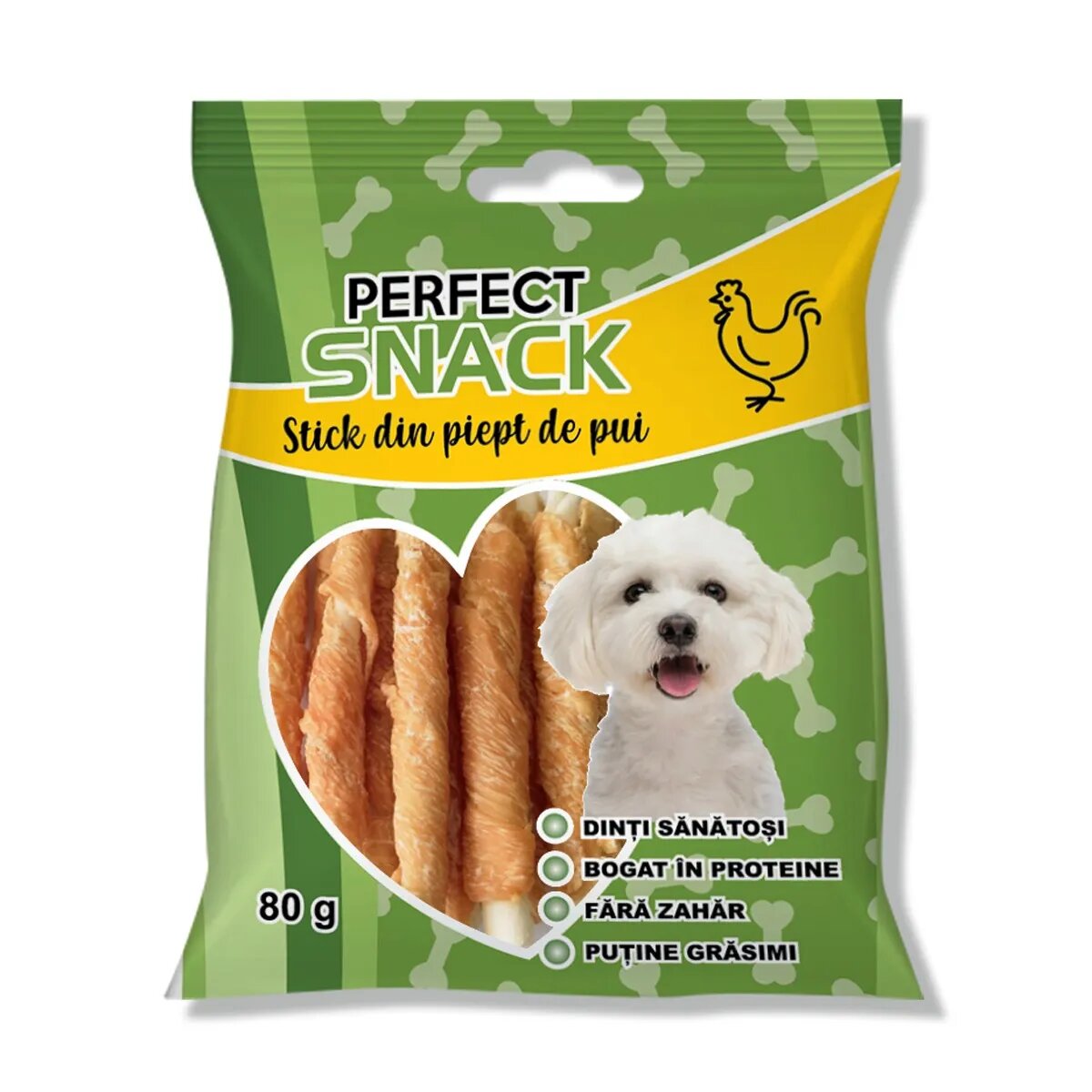 Perfect Snack Stick Piept XS-XL Pui punguță recompense câini 80g
