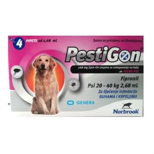 Pestigon Dog L 20-40 kg 4 pipete