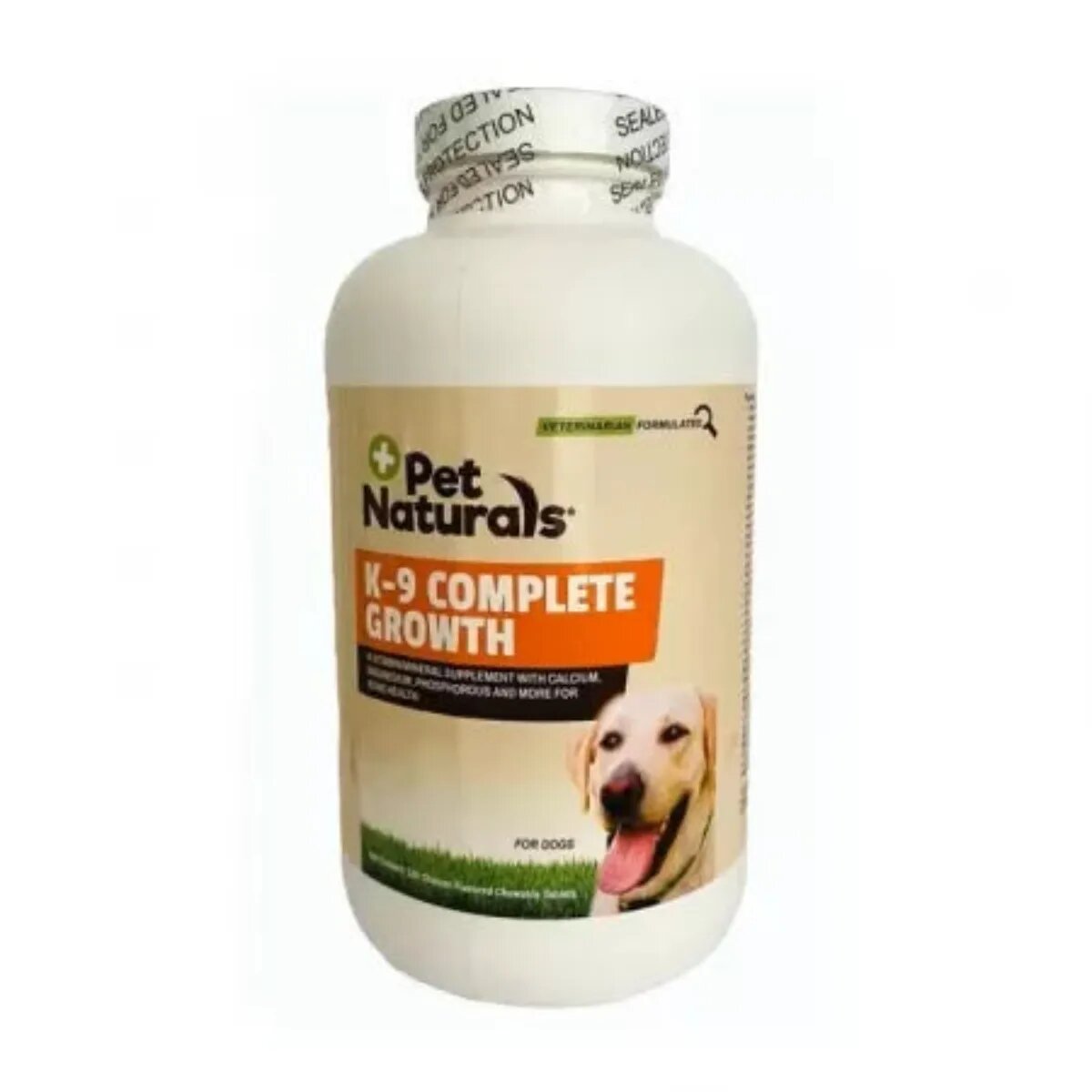 Pet Naturals K-9 Complete Growth multivitamine câini junior comprimate K-9 Complete Growth XS-XL multivitamine câini junior flacon click 120 comprimate