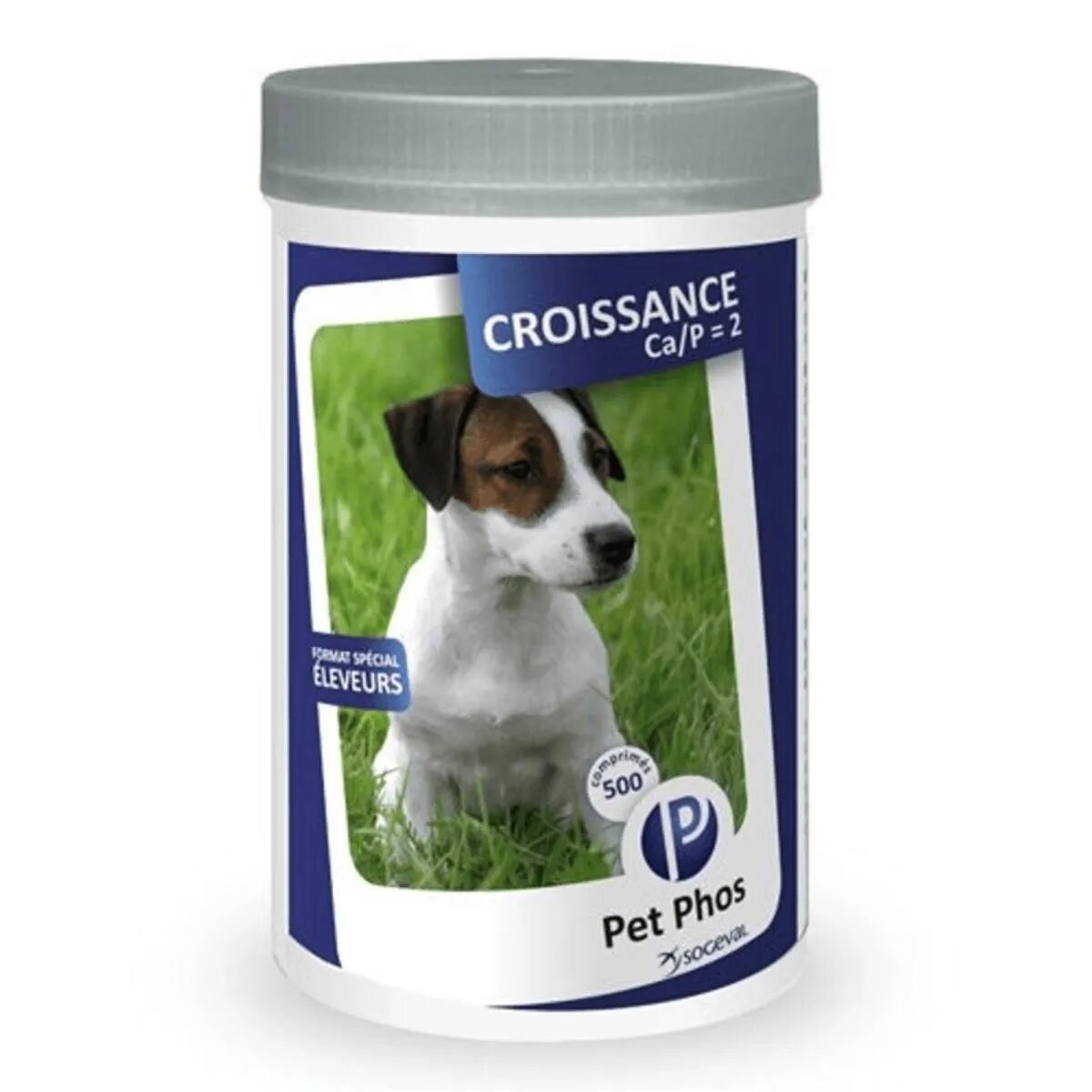 PET PHOS Croissance Ca/P=2 supliment sistem osos câini junior comprimate Croissance Ca/P=2 XS-M supliment sistem osos câini junior flacon 500 comprimate
