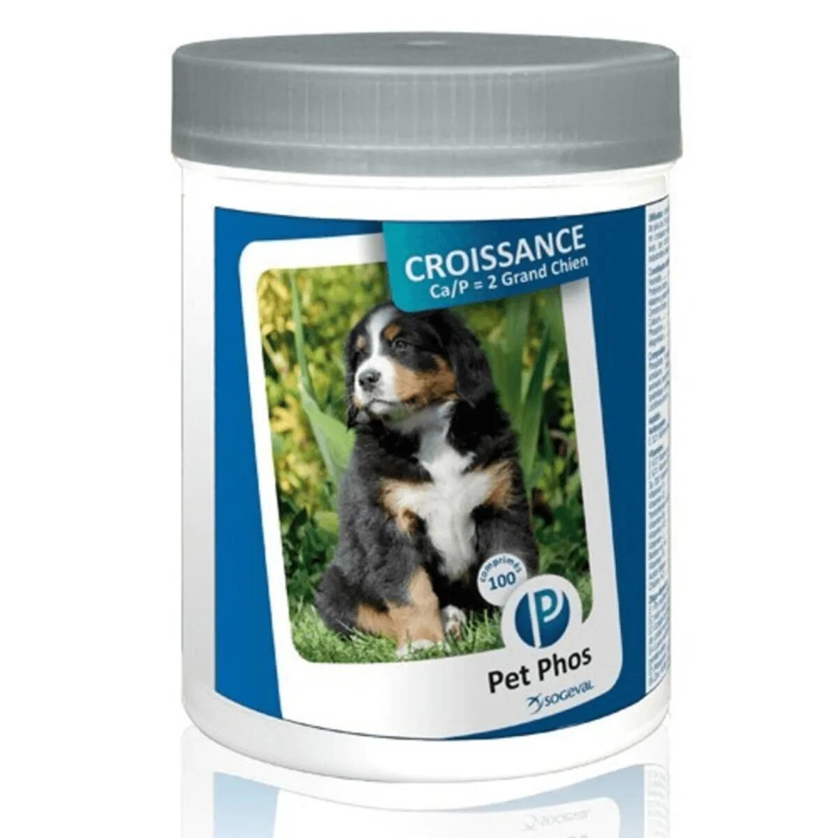 PET PHOS Croissance Grand Chien Ca/P=2 L-XL supliment sistem osos câini junior flacon 100 comprimate