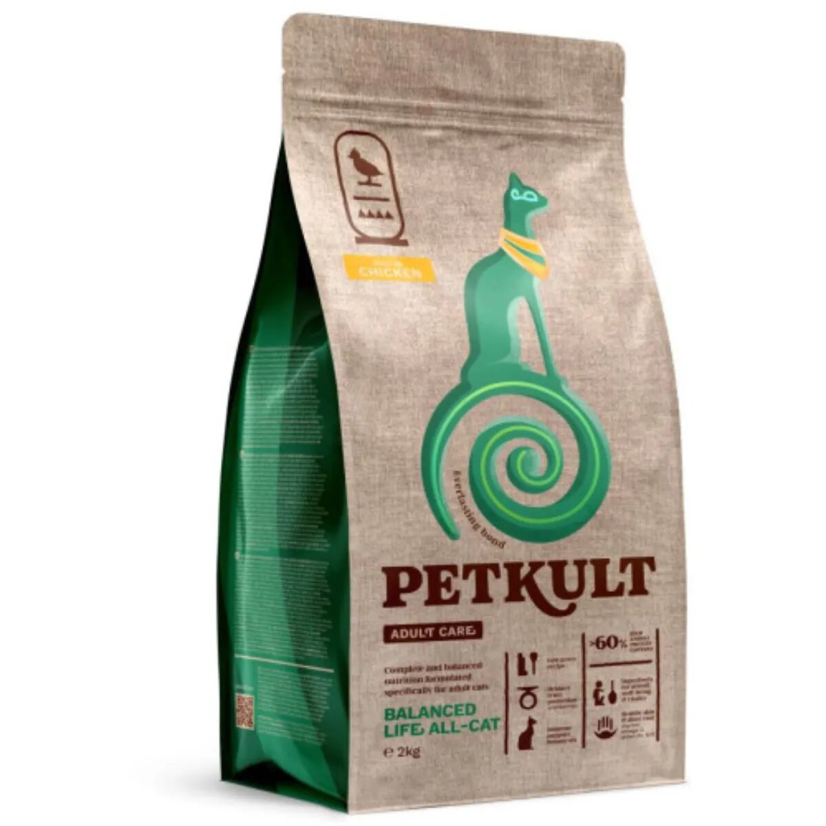 Petkult Adult Care Balanced Life Pui hrană uscată pisici 2kg