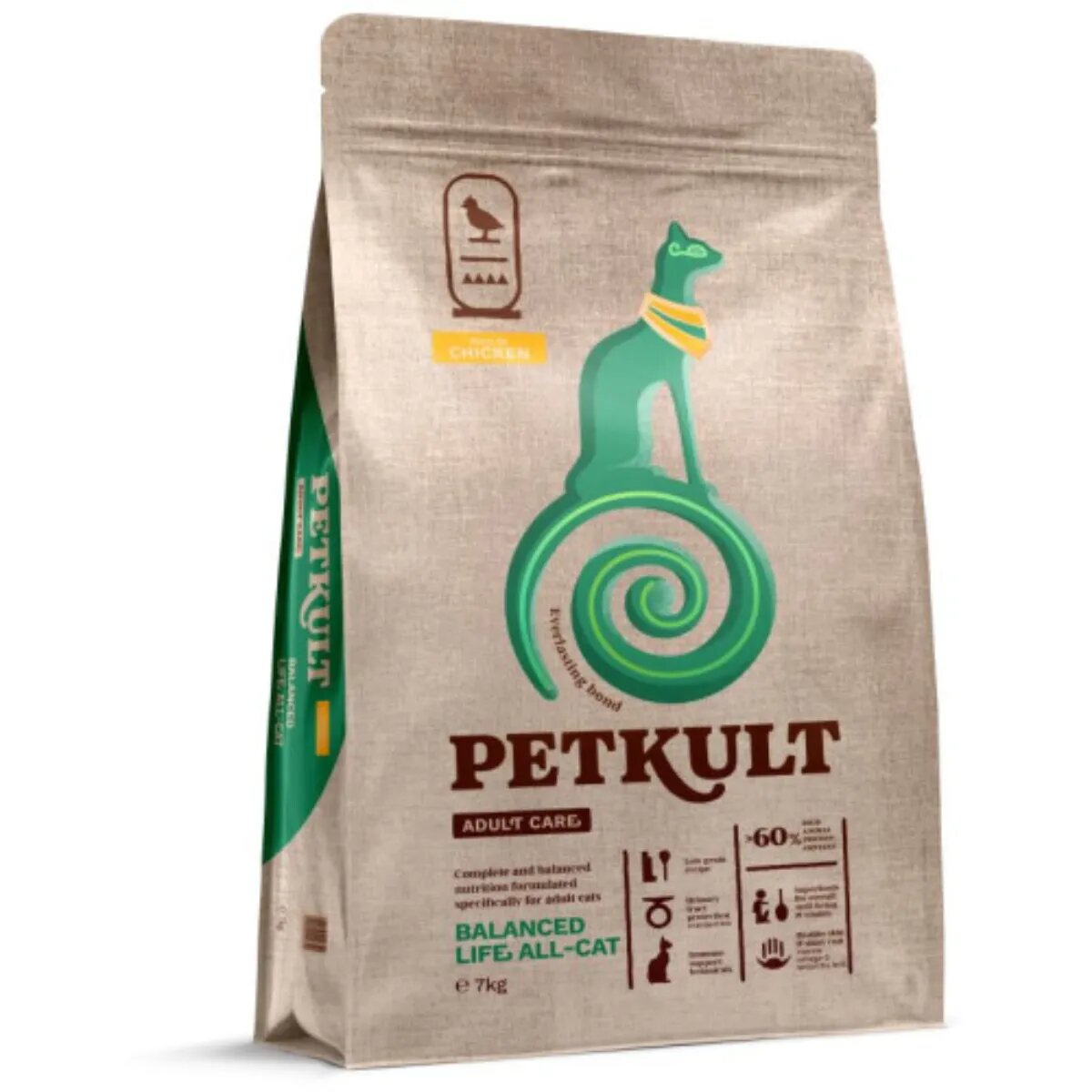 Petkult Adult Care Balanced Life Pui hrană uscată pisici 7kg