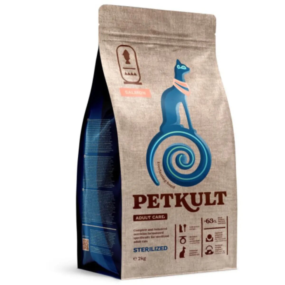 Petkult Adult Care Sterilised Somon hrană uscată pisici sterilizate 2kg