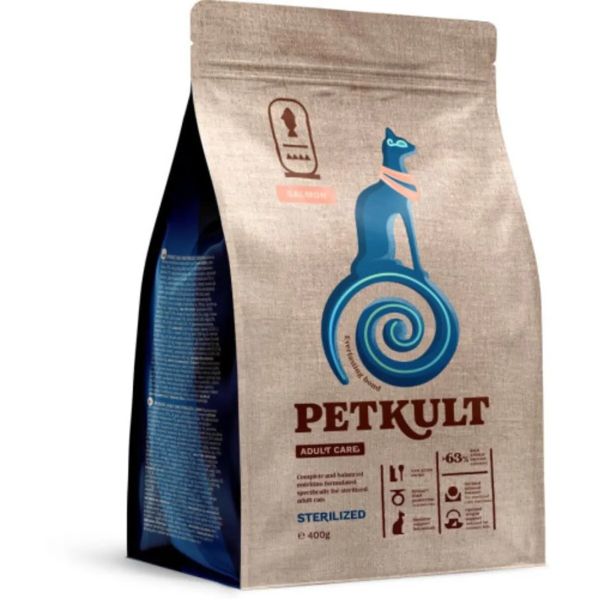 Petkult Adult Care Sterilised Somon hrană uscată pisici sterilizate 400g