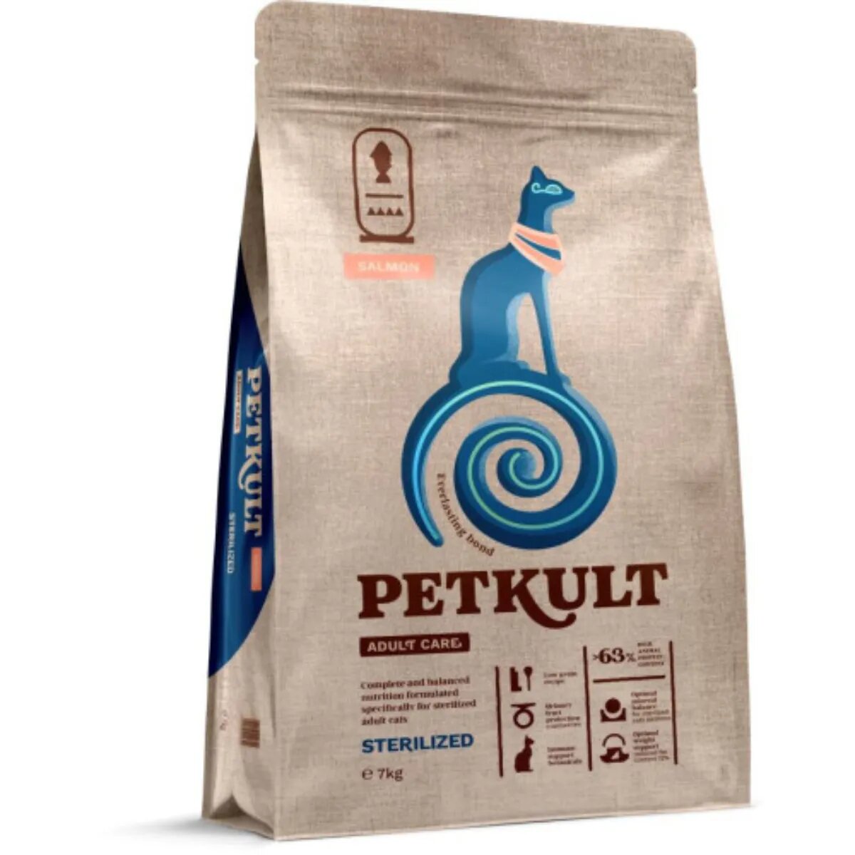 Petkult Adult Care Sterilised Somon hrană uscată pisici sterilizate 7kg