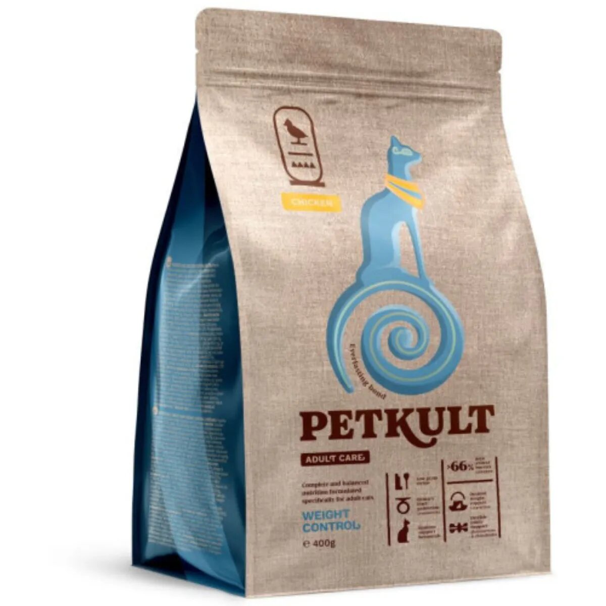 Petkult Adult Care Weight Control Pui hrană uscată pisici obezitate 400g