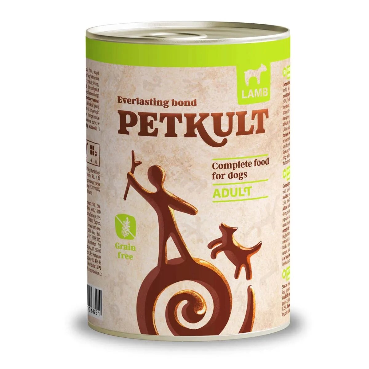 Petkult Grain Free Adult Miel conservă hrană umedă fără cereale câini 400g
