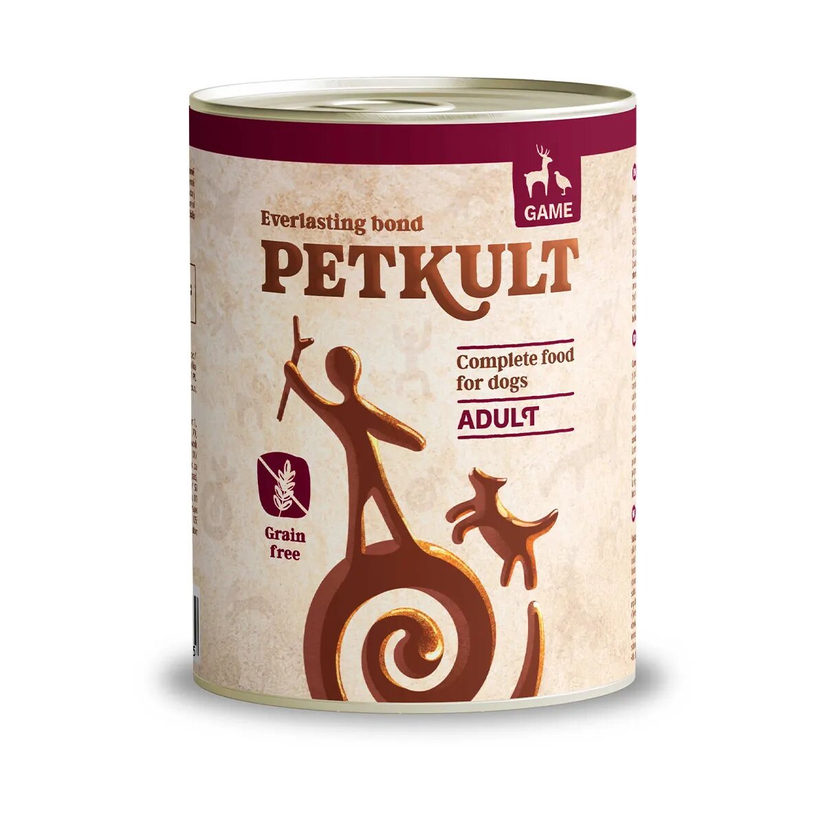 Petkult Grain Free Adult Vânat conservă hrană umedă fără cereale câini 800g